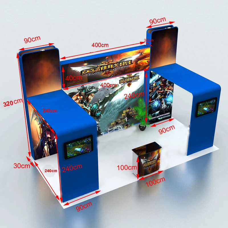 20-футовый портативный стенд для выставки на ткани с ТВ-креплением | Дом и сад