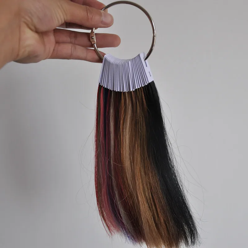 Ring For Hair Human Hair Chart 31 Colors Available Human Hair Swatches Testing Color Samples