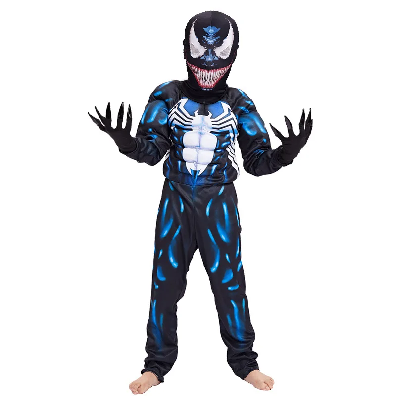 New symbiote spiderman venom costume kids suit jumpsuit mask boys new year Cosplay halloween costumes for men adult superheros |