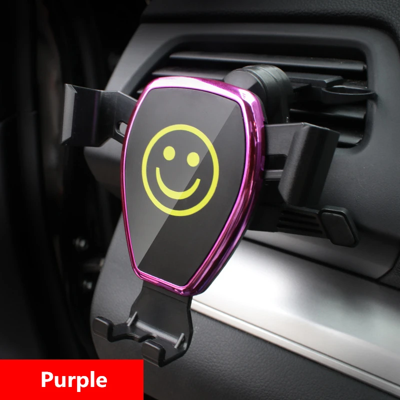 

1 Piece Car Phone Holder GPS Holder Air Outlet Interior Accessories Car Styling Smile Face