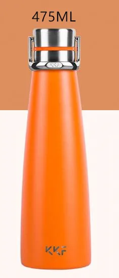 orange no screen Вакуумная бутылка Xiaomi KKF, термосы с изоляцией 24 h, термос из нержавеющей стали, Спортивная кружка для путешествий, 475 мл, чашка с OLED температурой - Цвет: orange no screen