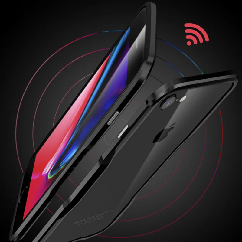 Luphie металлический бампер чехол для Apple iphone 8 8x роскошные чехлы телефонов прочная 3D