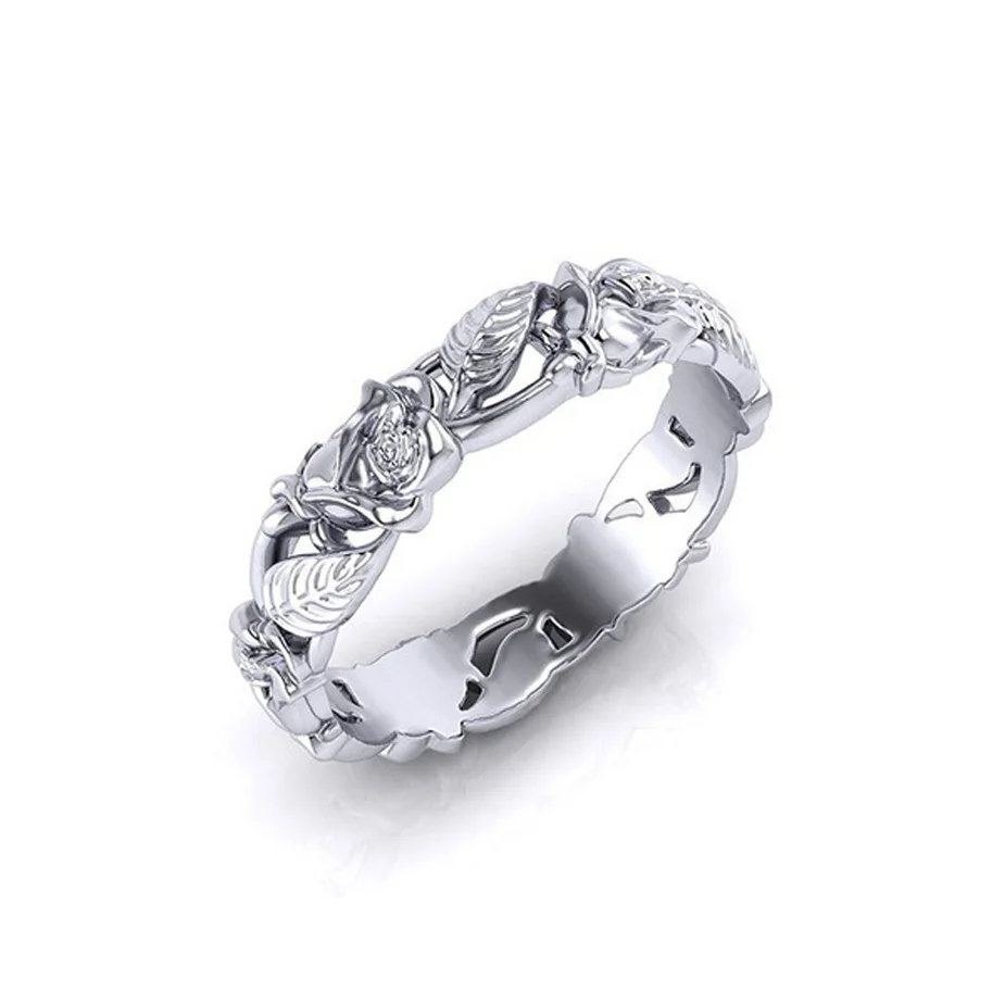Dainashi 925 Серебряные кольца изящные элегантные 3D ажурный цветок дизайн поэтическое