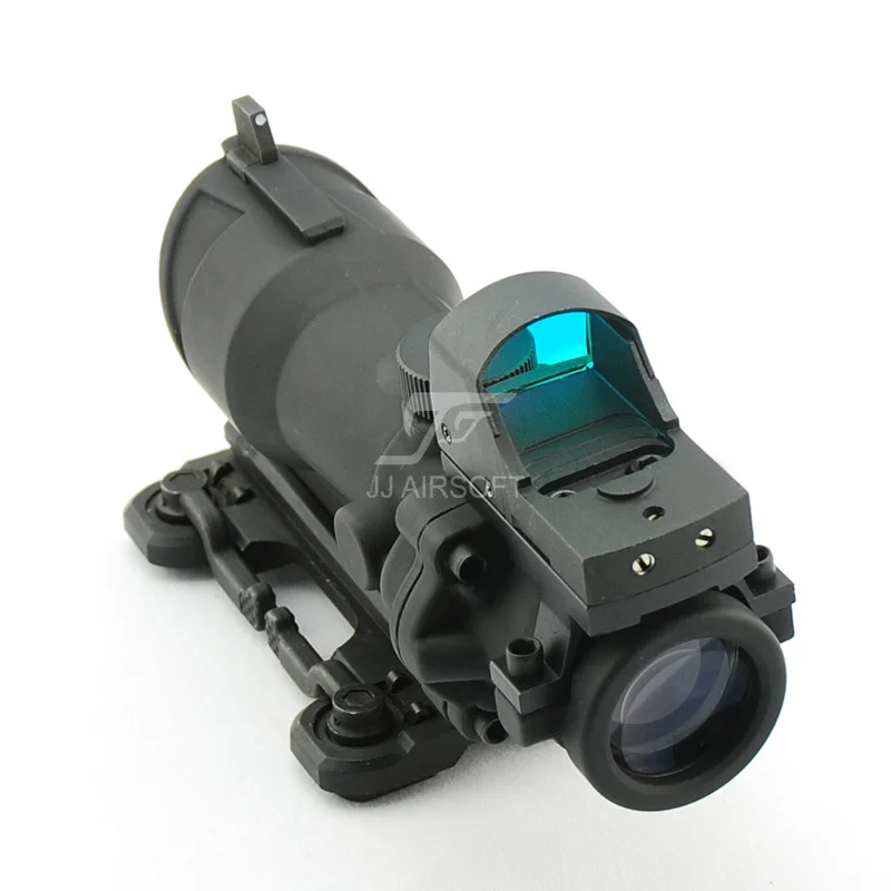 JJ страйкбол ACOG Стиль 4x32 прицел с доктором мини красный точка света сенсор и QD