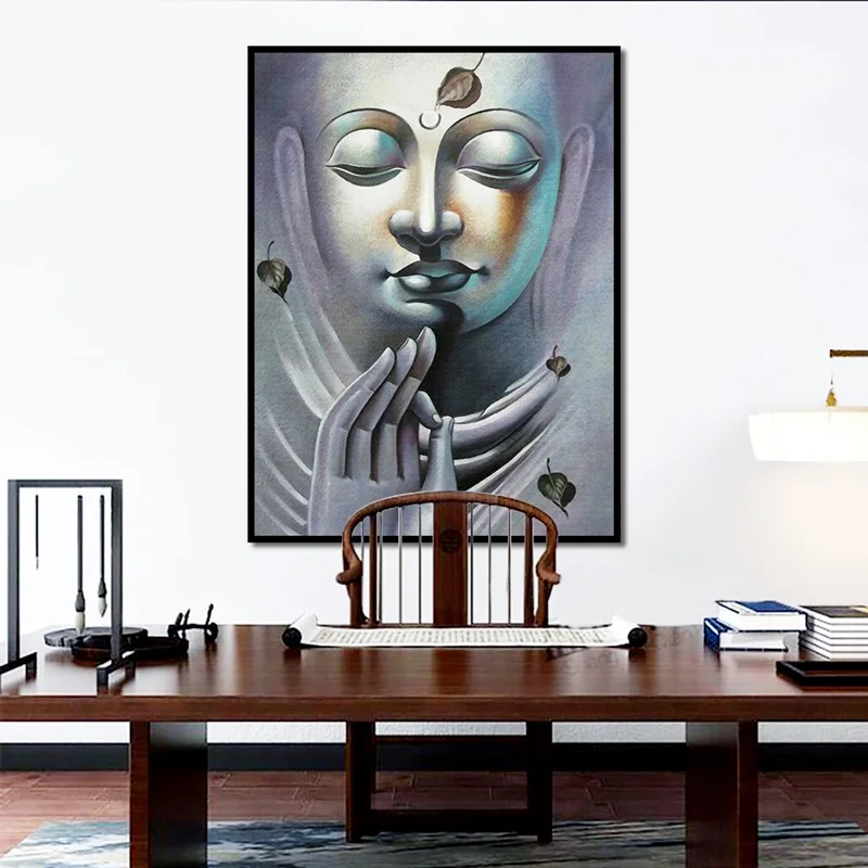 

Modern Buddhist Posters And Prints Wall Art Canvas Painting Home Decoration Lord Buddha Statues Picture For Living Room No Frame