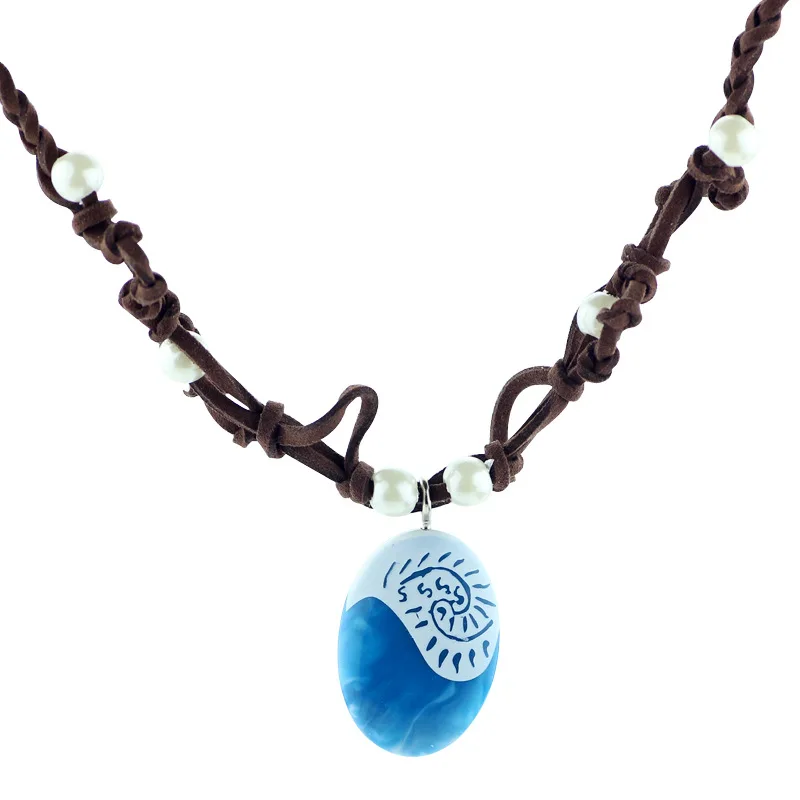24 шт./лот аниме Косплэй ювелирные изделия Moana Ocean Romance Rope Chain Мощность ожерелья