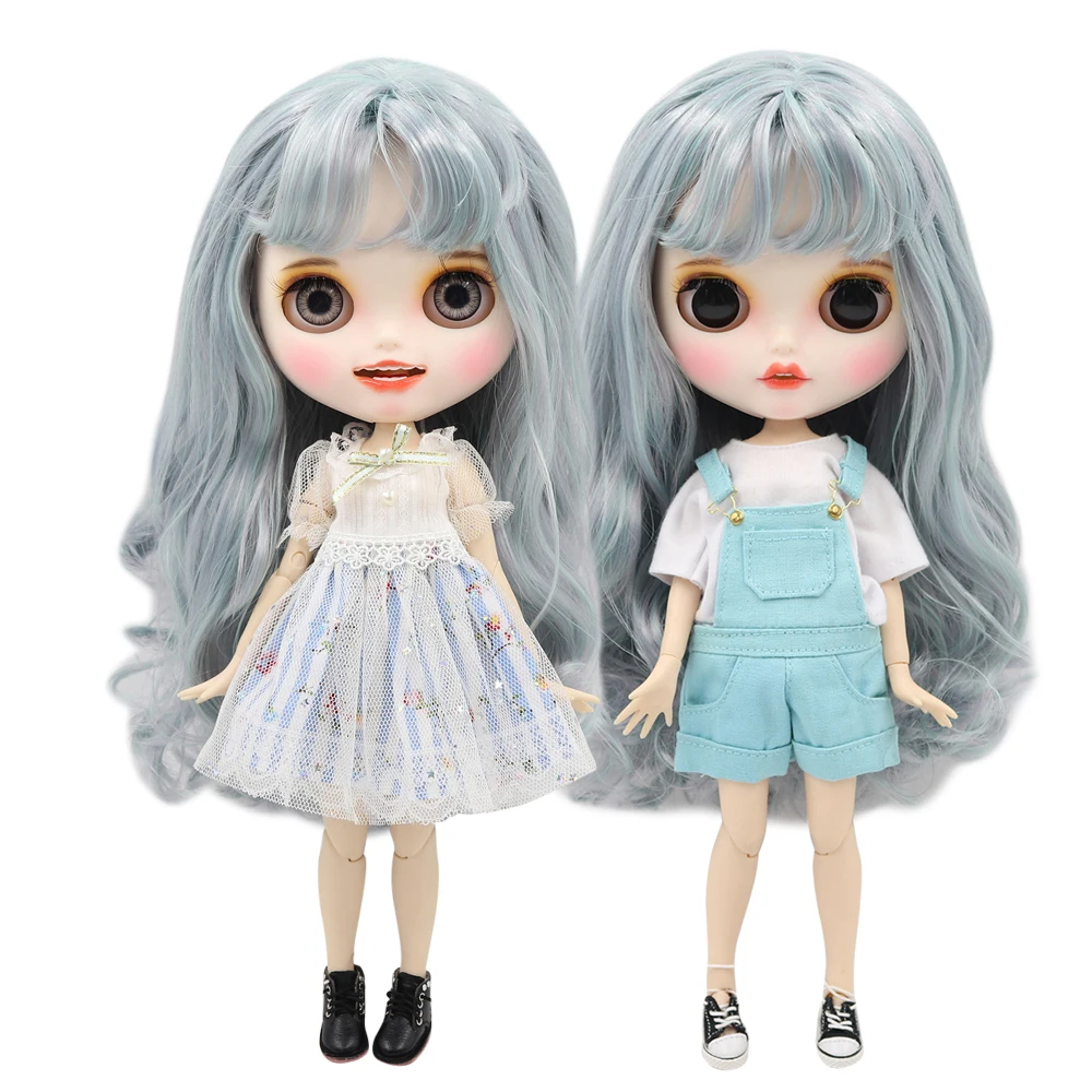 Кукла ICY DBS Blyth на заказ матовое лицо сонные глаза белая кожа шарнирное тело 30 см