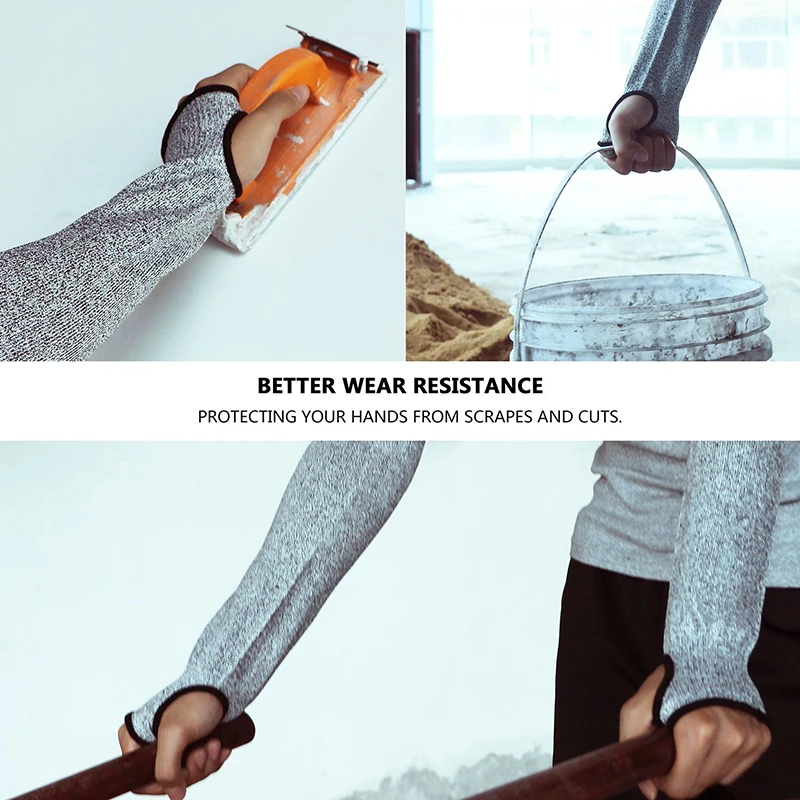 

NEW Grey Safety Cut Heat Resistant Sleeves Arm Guard Protection Armband Gloves Workplace Safety Protection Defensive laborgloves
