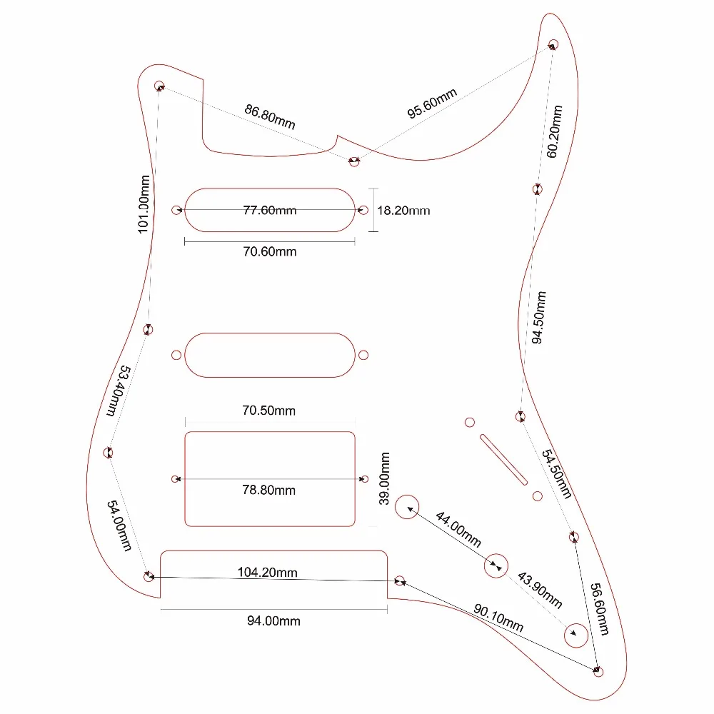 Pleroo защита для гитары США 11 отверстий винтов Strat с Floyd Rose Tremolo Bridge PAF Humbucker Одиночная