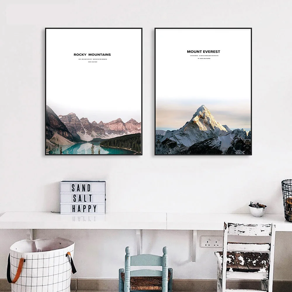 Горный плакат природа настенная живопись на холсте украшение дома Настенная