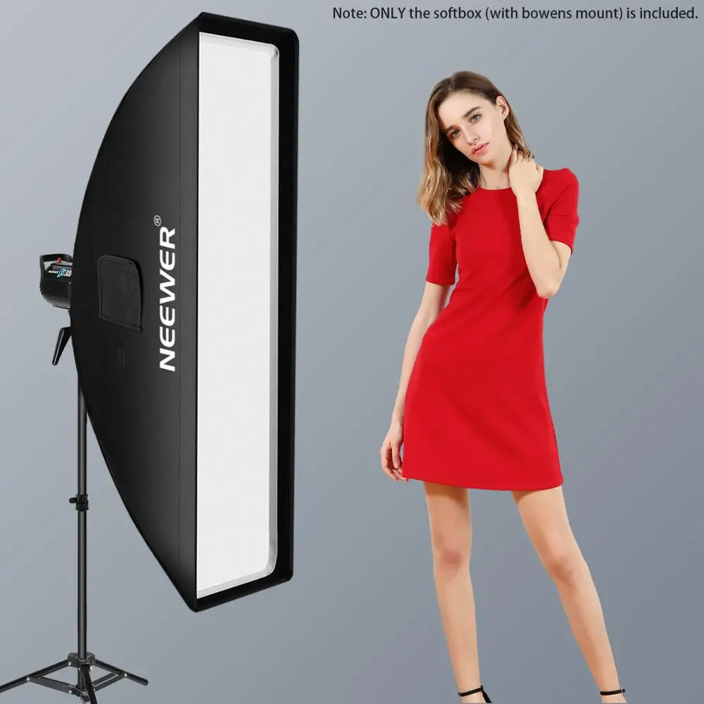 Neewer 14x63 дюйма/35x160 см сотовый софтбокс с решеткой с креплением Bowens для вспышки Speedlite Studio Flash monolled