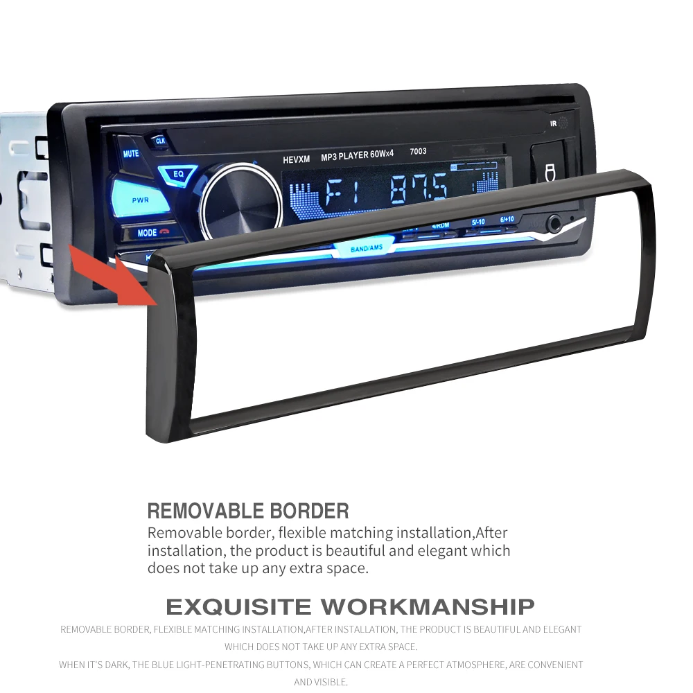 Automobile Auto radio Car Radio 12V Bluetooth Stereo In-dash 1 Din FM Aux Input Receiver SD USB MP3 MMC WMA Player | Автомобили и