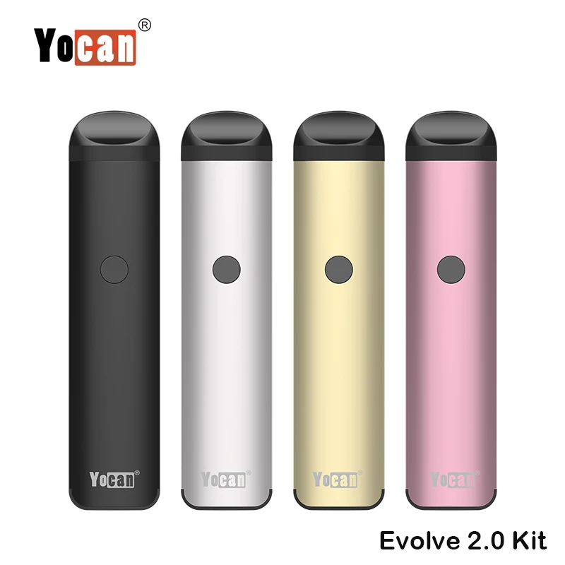 Оригинальный Yocan Evolve 2 0 набор Pod Vape с 650 мАч и керамической катушкой кварцевые