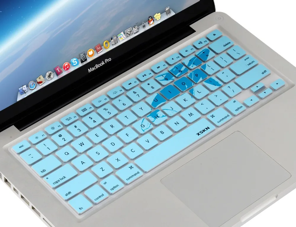 Ультратонкий силиконовый чехол для клавиатуры XSKN Animal с рисунком милого Кита MacBook
