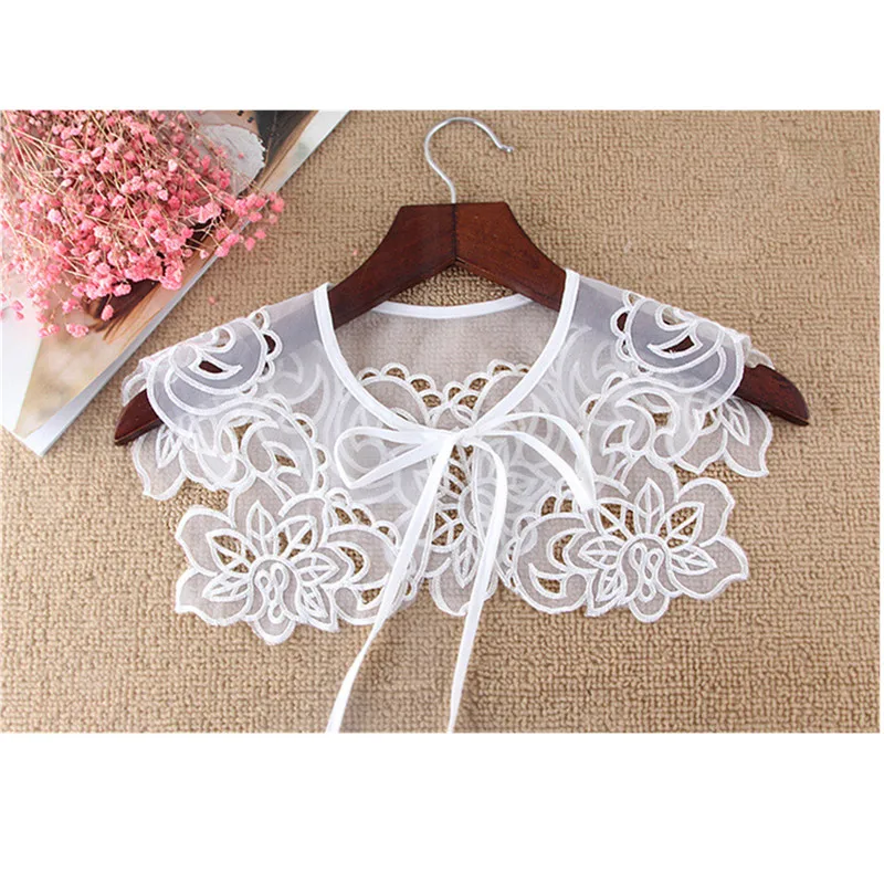 OnnPnnQ Модный женский вышитый съемный воротник милый стиль принцессы