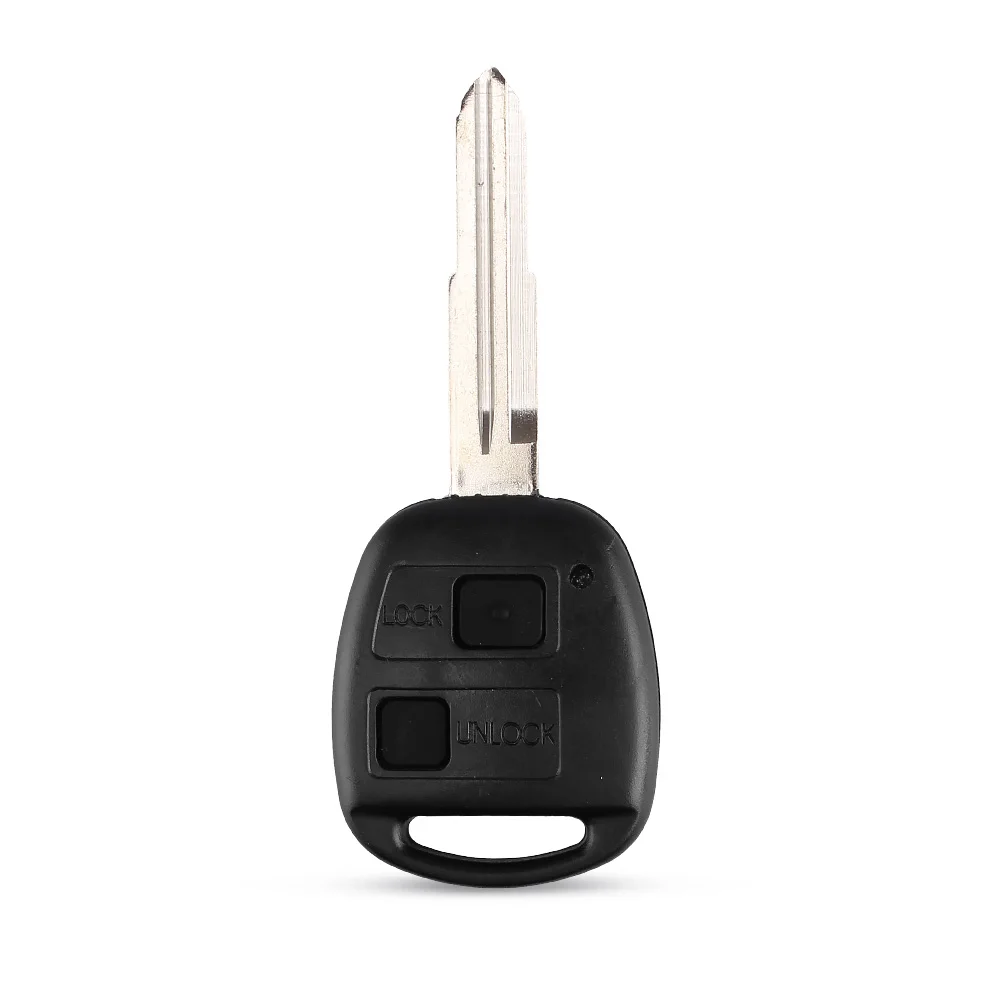 KEYYOU 2 кнопки дистанционного ключа автомобиля чехла для пластиковая пилочка для ногтей Yaris RAV4 Prado круиз ключ крышка с резиновый кнопочный коврик