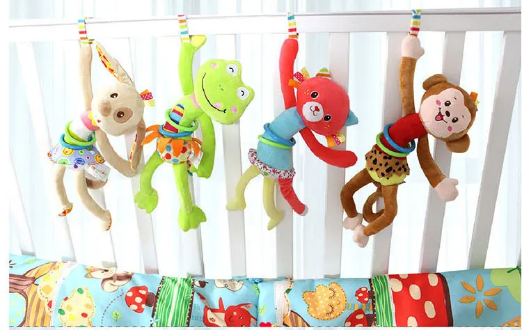 Счастливая обезьяна 30 см мягкое животное кошка кукла тянущаяся и вибрационная