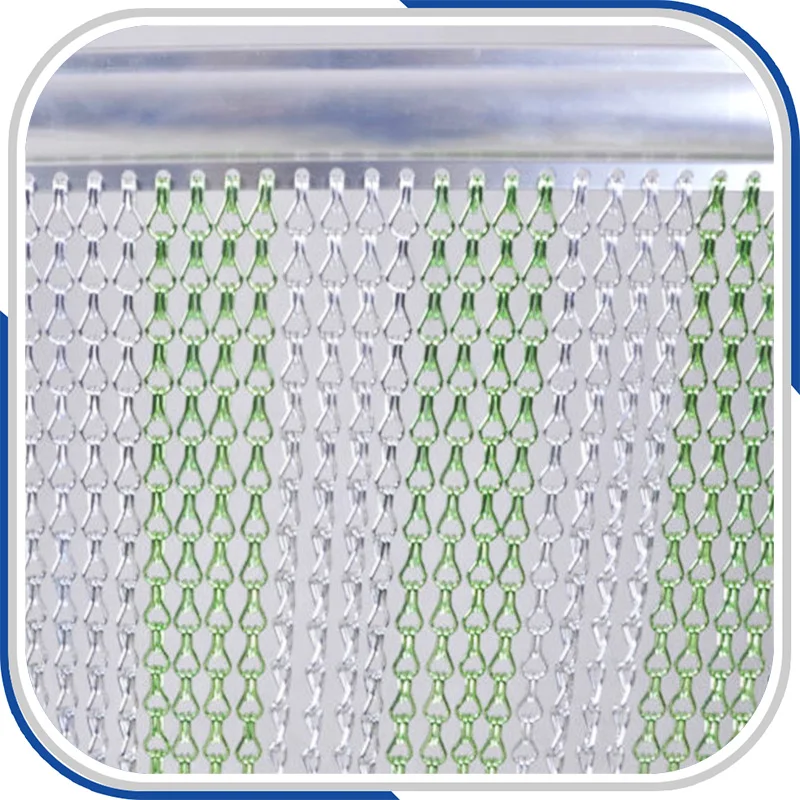 Декоративные серебристые и Зеленые Алюминиевые занавески для дверей