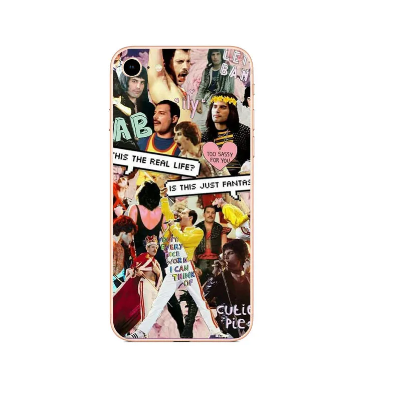 Freddie Mercury Rainha Band Qualidade Роскошный чехол для телефона iPhone 8 7 6 5 4 Plus X XS max 11 11PROMAX матовый