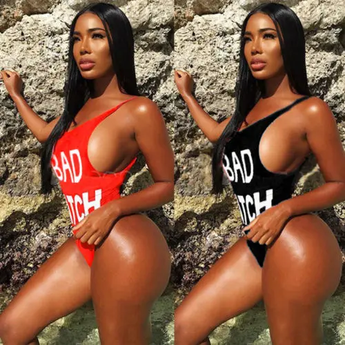 Сексуальный женский купальник с глубоким вырезом Цельный мягкий бикини