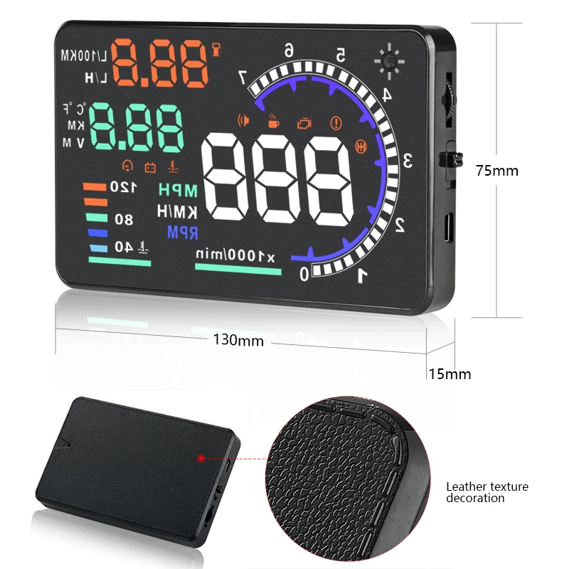 Jansite HUD Дисплей автомобиля Overspeed сигнализации умный температура воды OBDII или ЕС OBD