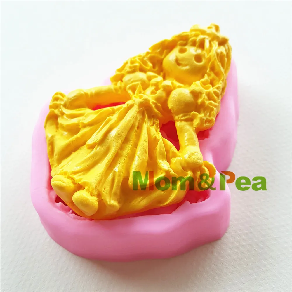 0941 Бесплатная доставка силиконовая форма Mom & Pea в форме девушки украшение торта