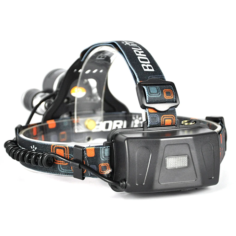 Boruit rj 5001 светодио дный фары перезаряжаемые 6000LM 3 XM L L2 USB туристический фонарик
