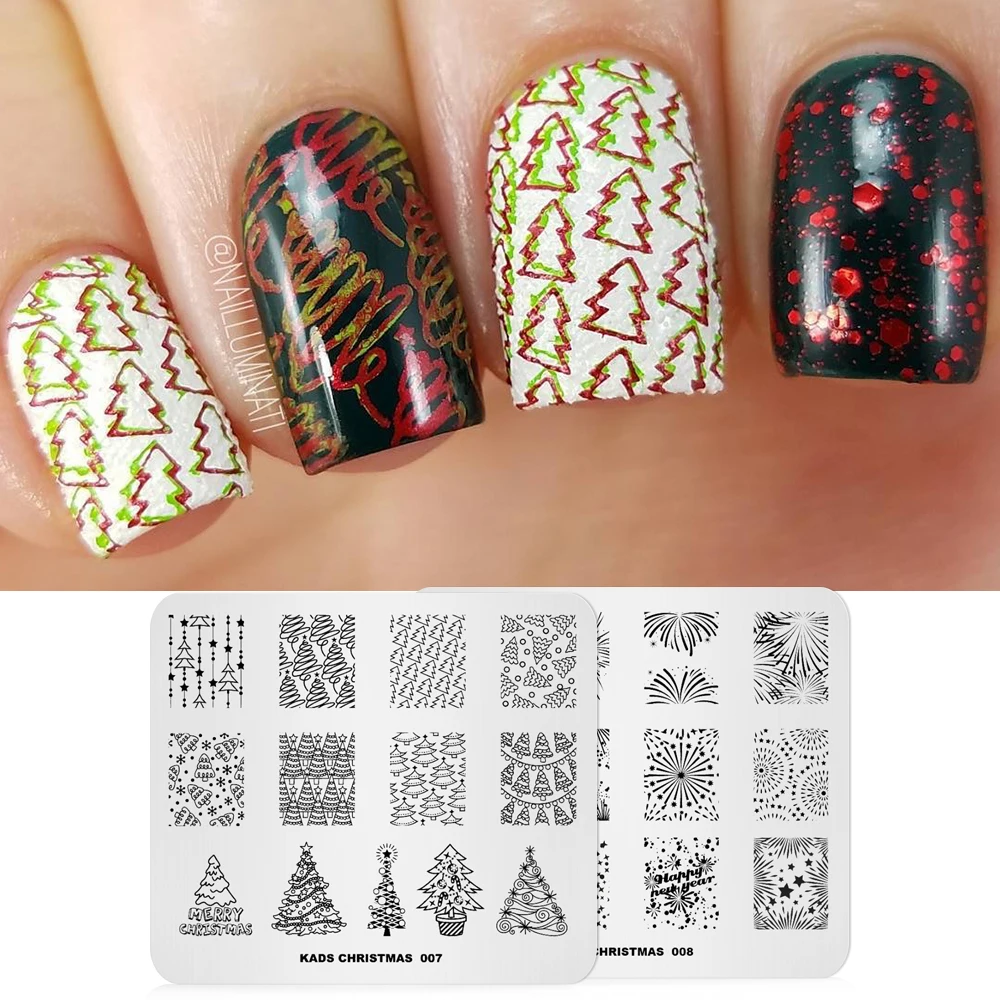 Набор шаблонов KADS для маникюра и дизайна ногтей 2 шт./компл.|stamp plate set|stamp platenail art stamp