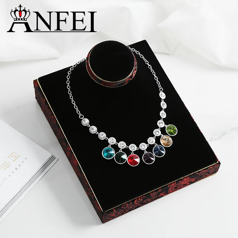 Anfei черный Фланелевое ожерелье Дисплей стойки подвеска ювелирных изделий