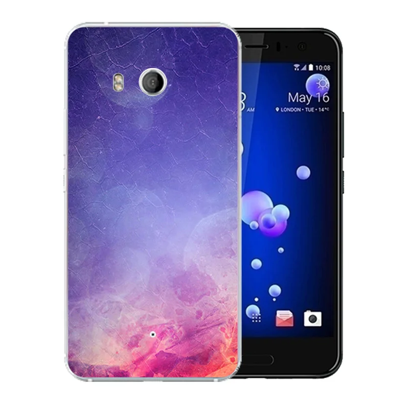 Модный чехол для HTC U11 силиконовый цветной с каменным узором телефона резиновая