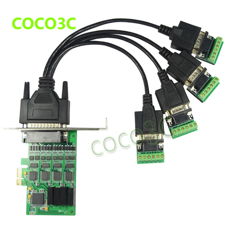 Компьютерная шина PCI E turn 4 Порты и разъёмы RS422 RS485 промышленный последовательный