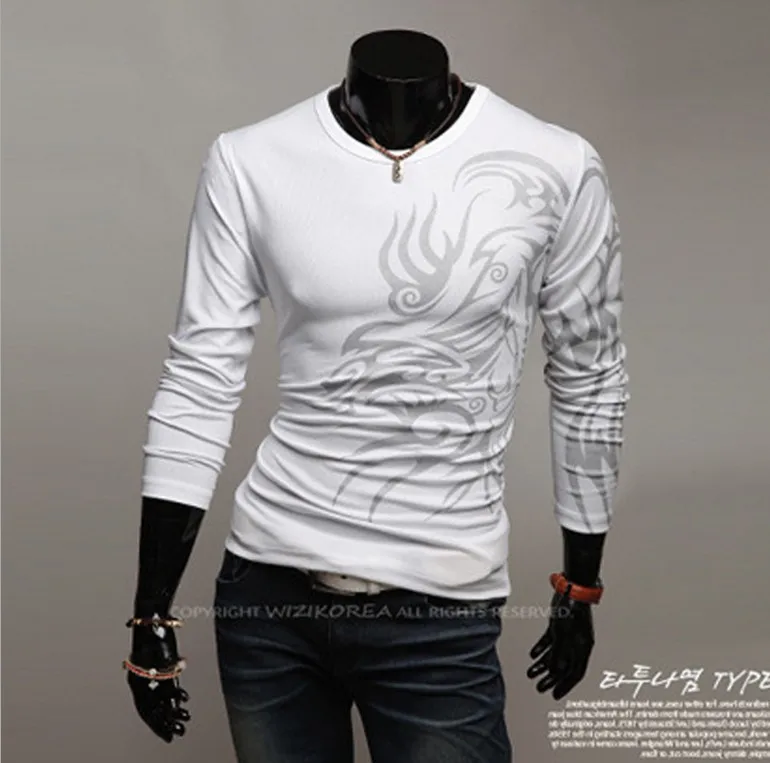 Leisure Dragon Shirts Men Hooded sweater Men's Tight Sport Cloth Breathable Thermal Blouse Autumn Winter Running Gym Sweatshirt | Спорт и
