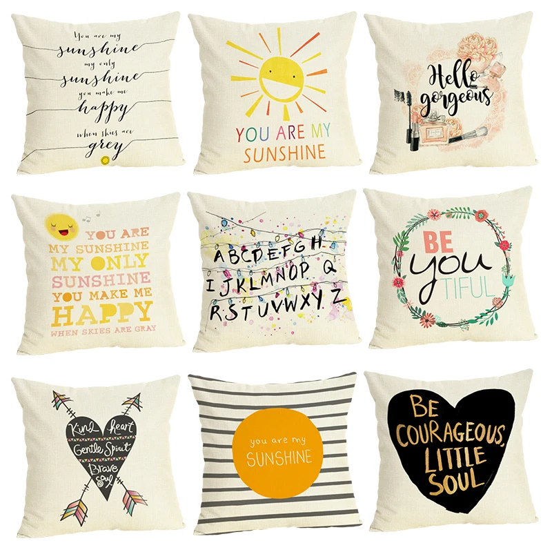 Текст Чехол для диванной подушки Home Decor 45 см x белья площадь диван кровать