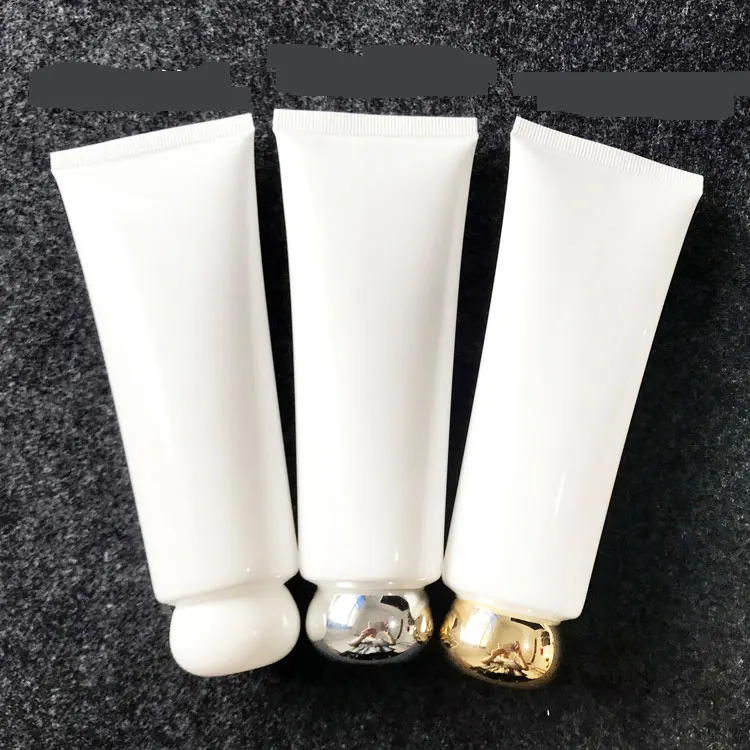 

300pcs/lot 100g 100ml White Empty Plastic Squeeze Bottle Cosmetic Facial Cleanser Hand Cream Soft Tube
