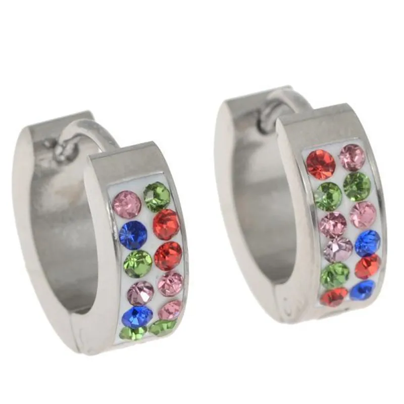 Модные мужские и женские носки из нержавеющей стали стад Хооп Серьги с