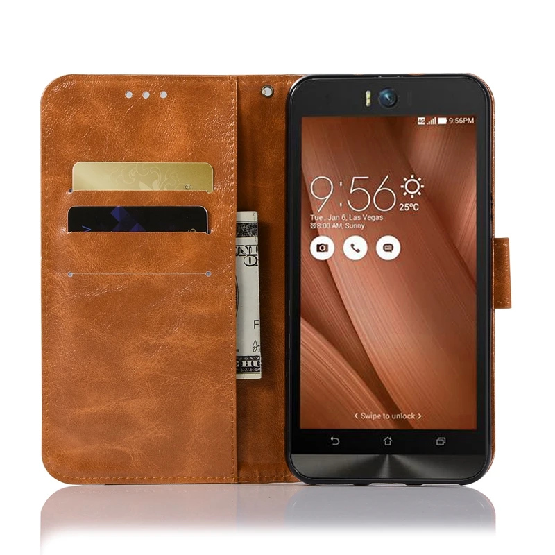 For Asus ZD553KL Case Luxury Soft TPU &amp Leather Wallet Flip Phone Cases Cover Zenfone 4 Selfie Etui Capinha | Мобильные телефоны