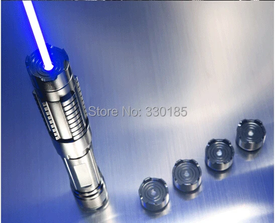

High power Military 450nm 5000W 5000000m Blue laser pointer Flashlight Light Burning match candle lit cigarette wicked Hunting