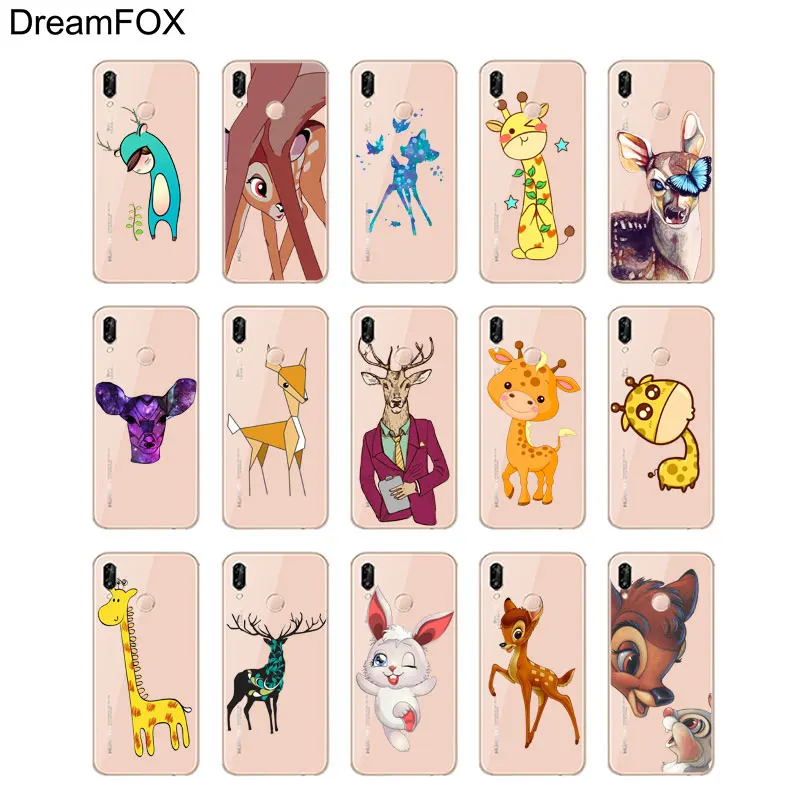 DREAMFOX L315 Бэмби Мягкий ТПУ силиконовый чехол для huawei Honor 6A 6C 7X9 10 P20 P30 Lite Pro P Smart 2019 |
