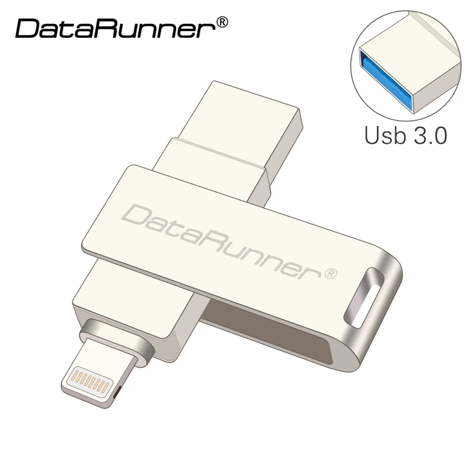 DataRunner OTG USB флеш накопитель 128 ГБ флешка 3 0 8 16 32 64 Флешка для iPhone/iPad/PC|USB
