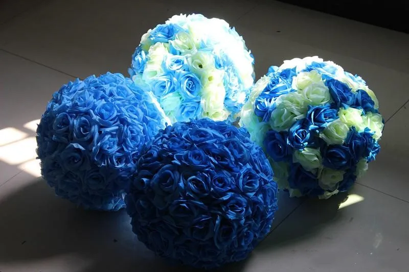 

12" 30CM Upscale Wedding Kissing Balls Artificial Encryption Rose Decorative Flower Ball for Wedding Festival Decorations