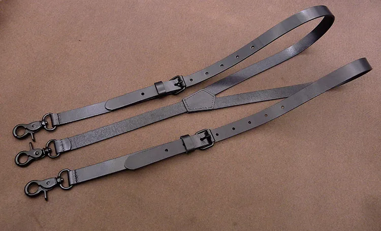 Высококачественные подтяжки из воловьей кожи натуральной с крючком ретро