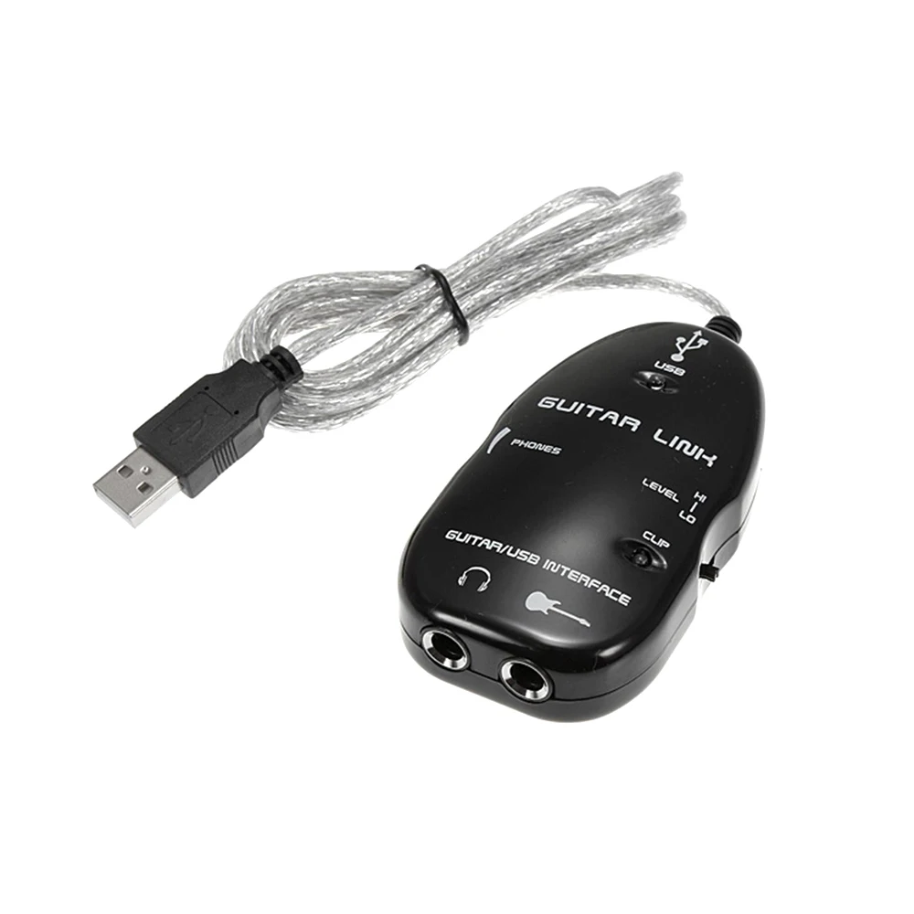 Электрический гитарный кабель аудио USB Интерфейс адаптер для MAC/PC Аксессуары