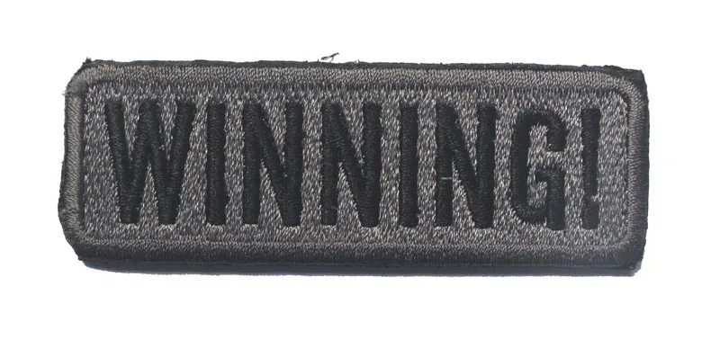 WINNING Мастер-джедай, победитель, оставайтесь на мишени, арабский, Я Люблю Бекон, спецназ, патч, военная армия, тактический боевой дух, ярлыки, боевые нашивки значки - Цвет: WINNING