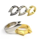 Кольцо для мужчин и женщин из нержавеющей стали, 1 шт., кольцо для выживания, серебряное, золотое, черное кольцо на палец, кольцо для защиты, многофункциональный инструмент для повседневного использования