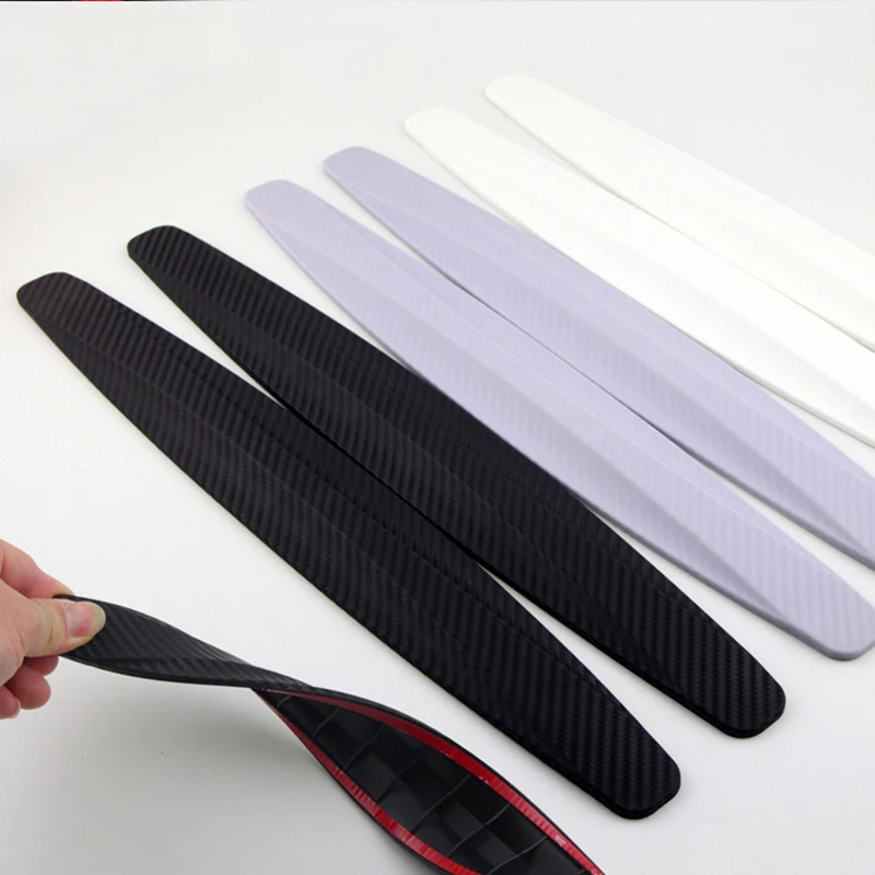 2pcs Car Bumper Protector Corner Guard Anti-Scratch Strips Soft 3M Tape Sticker Body Moldings Styling Chin Valence | Автомобили и