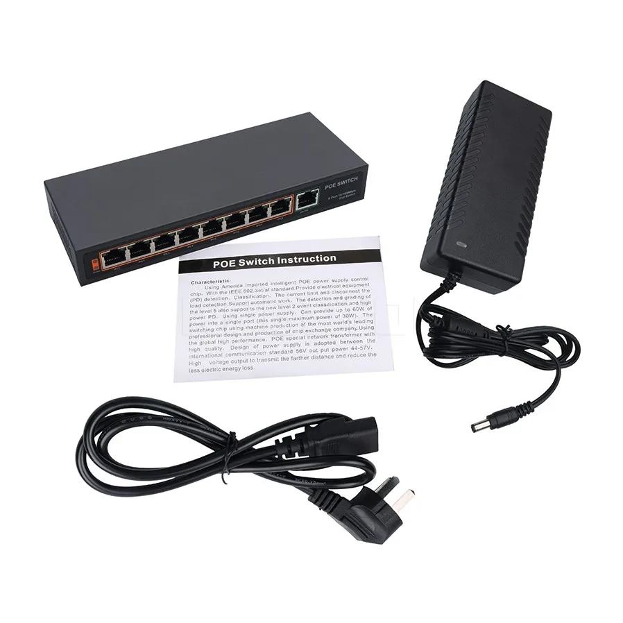 Сетевой коммутатор IEEE802.3af 8 портов 100 Мбит/с 1 шт.|8 port|ethernet network switchnetwork switch |