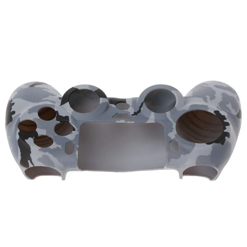 Чехол для игры Камуфляжный Мягкий силиконовый чехол + 2 джойстика PS4 контроллера