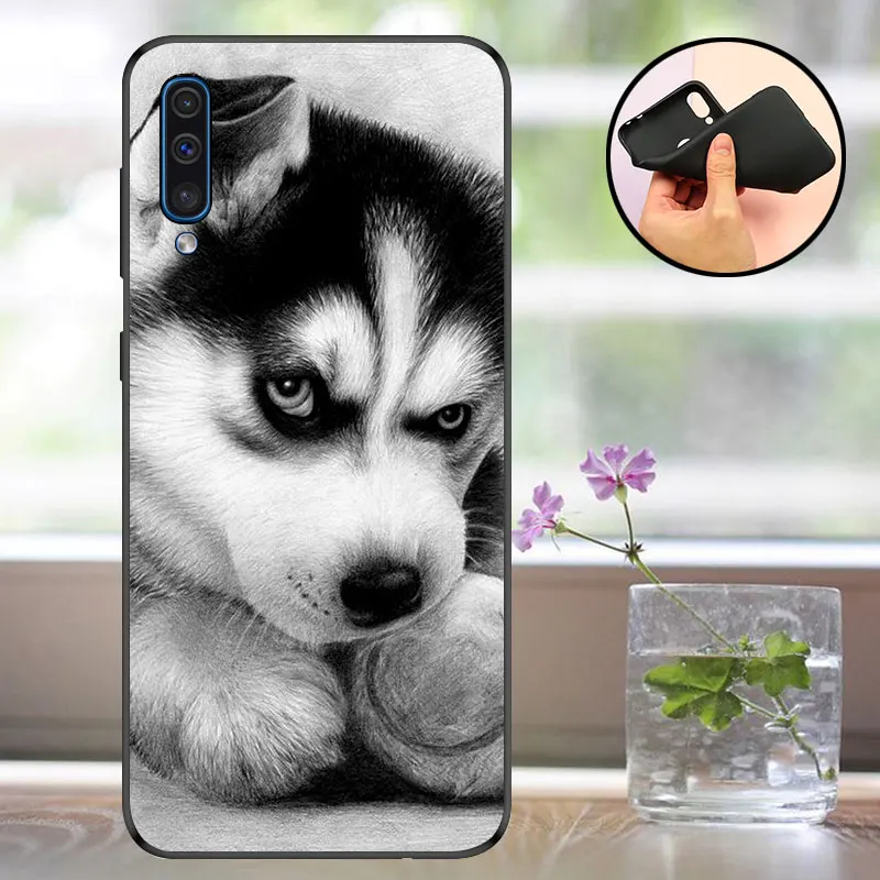 Чехол для samsung Galaxy A50, черный матовый чехол для samsung A50, силиконовый чехол ТПУ для телефона Galaxy A 50 A505F Capa - Цвет: QXG