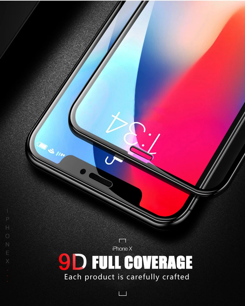 Закаленное стекло 9D для iPhone 12 Mini 11 Pro XS Max XR 8 7 Plus 6 6S SE 2020 5 защитная пленка на весь