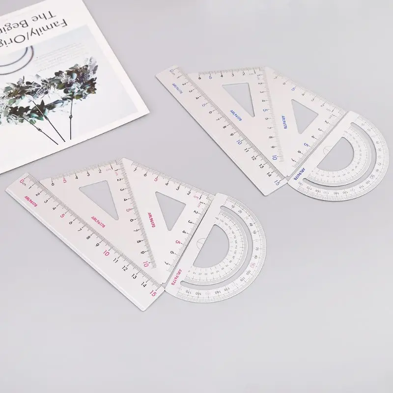 Новинка линейка из алюминиевого сплава 4 шт./компл. транспортир алюминия